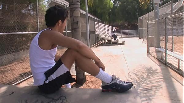 Muscular black stud Bruno pounds white Jake in deep anal peneration